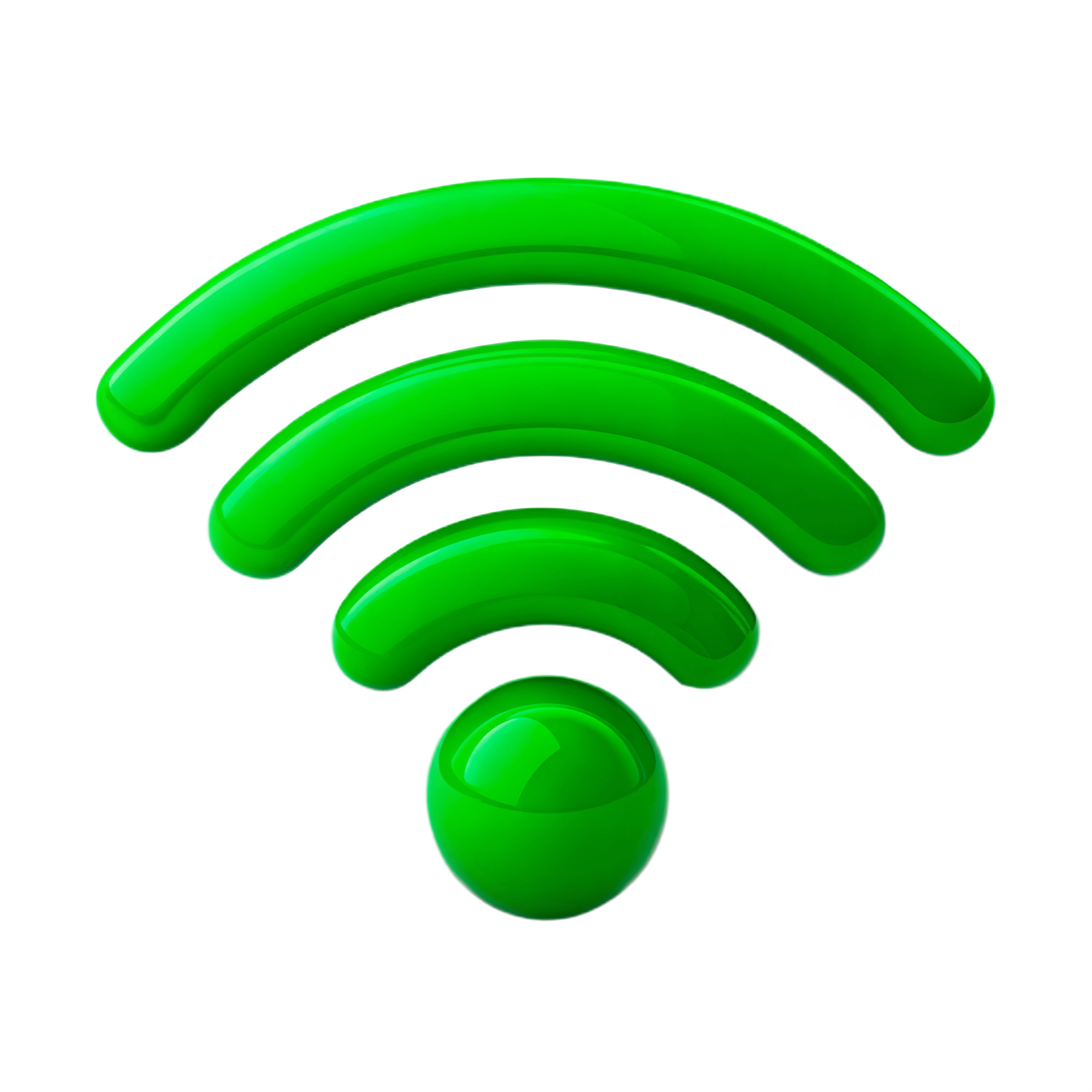 Símbolo de sinal WiFi verde que representa conectividade à Internet e comunicação sem fios.jpg